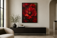 Crimson Bloom - Framed