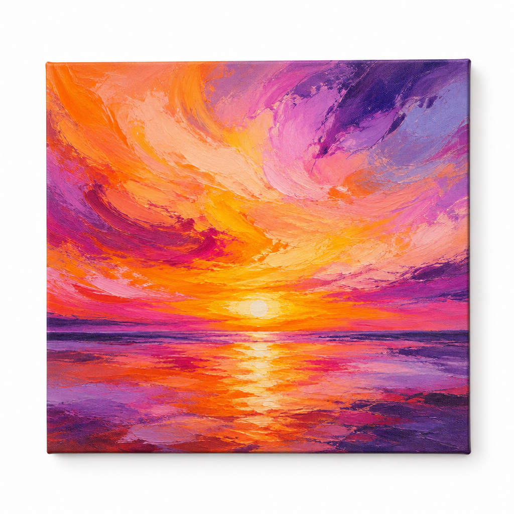 Abstract Sunset Painting