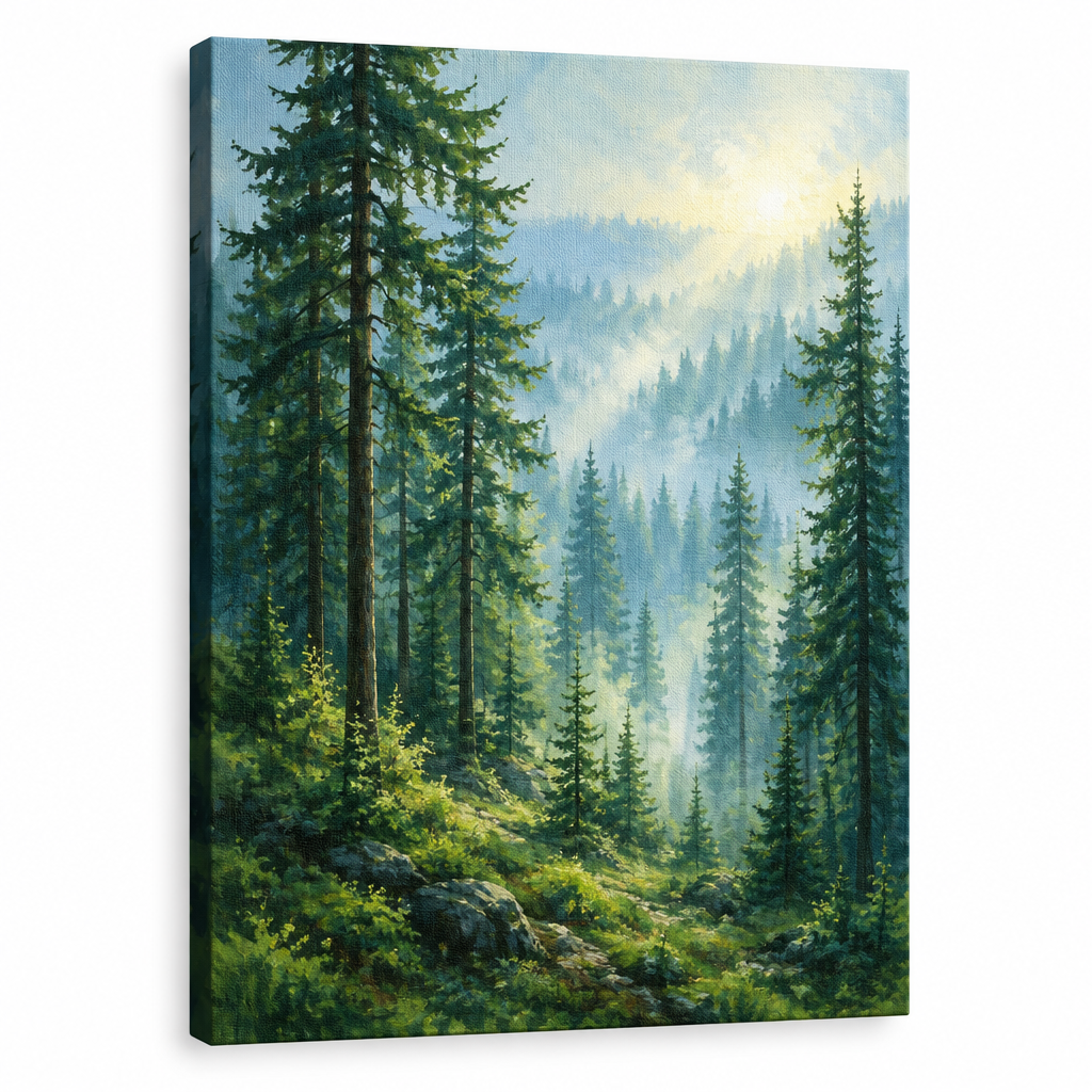 Forest Acrylic Painting
