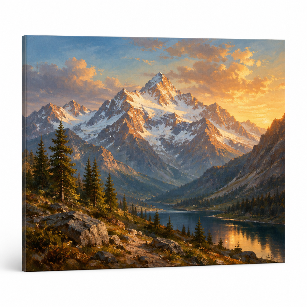 Mountain Landscape Oil Painting